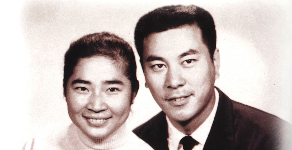小金子(左)和丈夫喬宏(右)的合照。她一再強調，夫婦需要有共同信仰，而且跟主的關係好，夫婦的關係也才會好。