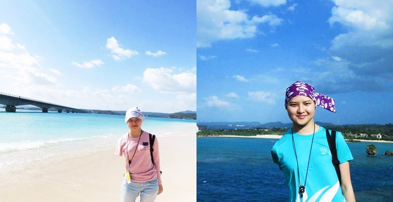 今年2月，柯菲比還到日本沖繩旅行，用她的眼睛記錄神創造的世界。